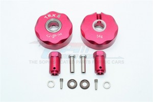ALUMINUM PENDULUM WHEEL KNUCKLE AXLE WEIGHT + 21MM HEX ADAPTER 1/10 TRX4 DEFENDER TRAIL CRAWLER - Red - TRX4023E-R