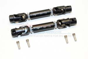 STEEL+ALUMINIUM FRONT & REAR MAIN DRIVE SHAFT (68MM-78MM) THUNDER TIGER KAISER XS - KXS237SA-BK