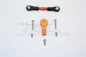 ALUMINIUM ADJUSTABLE SERVO ROD & 25T SERVO HORN THUNDER TIGER TRUCK MT4-G5 6406F - Orange - KG161025TA-OR