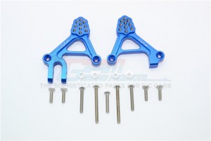 ALUMINUM ADJUSTABLE FRONT DAMPER MOUNT 1/10 TRX4 DEFENDER TRAIL CRAWLER - Blue - TRX4028-B