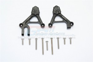 ALUMINUM ADJUSTABLE FRONT DAMPER MOUNT 1/10 TRX4 DEFENDER TRAIL CRAWLER - Black - TRX4028-BK