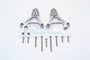 ALUMINUM ADJUSTABLE FRONT DAMPER MOUNT 1/10 TRX4 DEFENDER TRAIL CRAWLER - Gun silver - TRX4028-GS