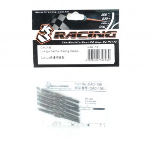 3RACING CAC-136 Linkage Set For 3racing Cactus 1/10 BUGGY - Black - CAC-136