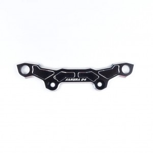 3RACING SAK-D4823 Aluminum Upper Bumper For 1/10 RC SAKURA D4 AWD RWD CAR - SAK-D4823/BK