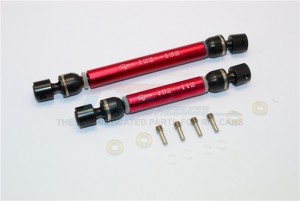 ALUMINUM & STEEL FRONT/REAR CVD MAIN SHAFTS 1/10 TRX4 DEFENDER TRAIL CRAWLER - Red - TRX4037SA-R