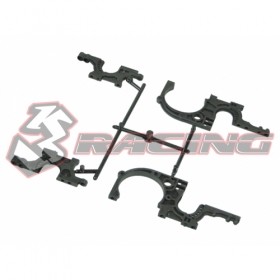 3RACING SAK-D107 Front & Rear Bulkhead For 1/10 Sakura D3 Drift Car - SAK-D107