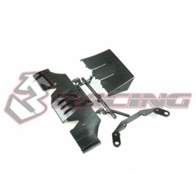 3RACING SAK-D111 Diffuser & Upper Bumper Set For Sakura D3 - SAK-D111