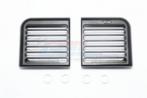 GPM TRX4050FA HEADLIGHT ASSEMBLY ROUNDED BRUSH GUARD ALUMINUM 1/10 TRX4 DEFENDER TRAIL CRAWLER - Black - TRX4050FA-BK