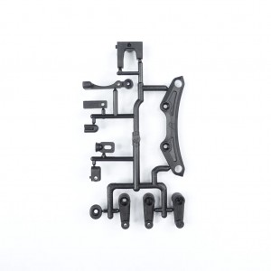 3RACING SAK-XS104 Front Upper Bumper and Servo Horn Set For 1/10 RC Sakura XI Sport Car - Black - SAK-XS104