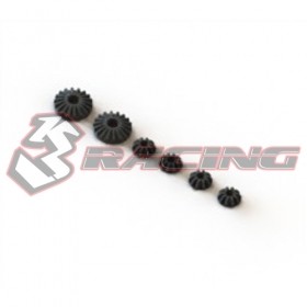 3RACING SAK-XS110A Differential Gear Set For Sakura XI Sport Car - Black - SAK-XS110A