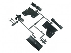 3RACING FGX-106 Plastic Parts Part F For 3racing Sakura FGX F-1 Car - Black - FGX-106