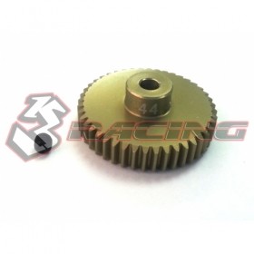 3RACING 3RAC-PG4844 48 Pitch Pinion Gear 44T (7075 w/ Hard Coating) For 1/10 RC Car - 3RAC-PG4844