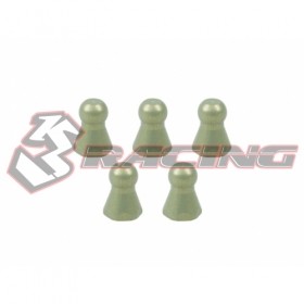 7075 4.3MM Hex Ball Stud L=7.7 M2.6 (5pcs) - Teflon Coated - 3RAC-BS43077/TE