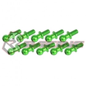 3RACING 3RAC-BS4806 Aluminum 4.8MM Ball Stud L=6 (10 pcs) 1/10 RC CAR - 3RAC-BS4806/GR