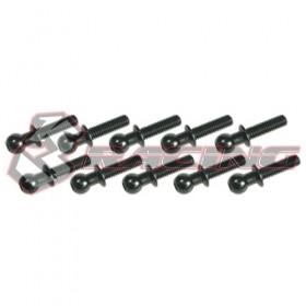 3RACING 3RAC-BS4810/BL 4.8MM Ball Stud L=10 (10 pcs) For 1/10 RC Car - Black - 3RAC-BS4810/BL