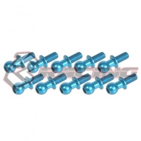 3RACING 3RAC-BS4810/BL 4.8MM Ball Stud L=10 (10 pcs) For 1/10 RC Car - Light Blue - 3RAC-BS4810/LB