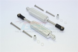 GPM TRX4093X ALUMINIUM FRONT/REAR INTERNAL SHOCKS (RETICULATED PATTERN) 1/10 TRX4 DEFENDER TRAIL CRAWLER - Gun silver - TRX4093X-GS-BEBK