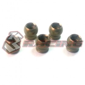 3RACING 3RAC-BS5005/TE 7075 Aluminum 5mm Hex Ball Stud L=5 (5 pcs) - Teflon Coated - 3RAC-BS5005/TE
