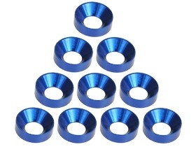 Aluminium M4 Countersink Washer (10 Pcs) - Blue - 3RAC-WC4/BU