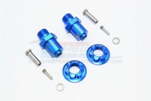 GPM TRX410/17X19 ALUMINUM 17MM HEX ADAPTERS FOR FRONT/REAR 1/10 TRX4 DEFENDER TRAIL CRAWLER - Blue - TRX410/17X19-B