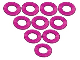 3RACING 3RAC-WF305 Aluminium M3 Flat Washer 0.5mm (10 Pcs) For 1/10 RC D3 D4 CAR - 3RAC-WF305/PK