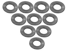 3RACING 3RAC-WF305 Aluminium M3 Flat Washer 0.5mm (10 Pcs) For 1/10 RC D3 D4 CAR - 3RAC-WF305/TI