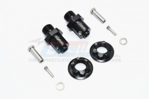 GPM TRX410/17X19 ALUMINUM 17MM HEX ADAPTERS FOR FRONT/REAR 1/10 TRX4 DEFENDER TRAIL CRAWLER - TRX410/17X19-BK