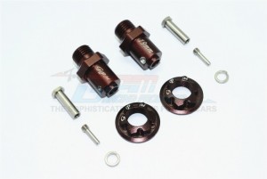 GPM TRX410/17X19 ALUMINUM 17MM HEX ADAPTERS FOR FRONT/REAR 1/10 TRX4 DEFENDER TRAIL CRAWLER - Brown - TRX410/17X19-BR