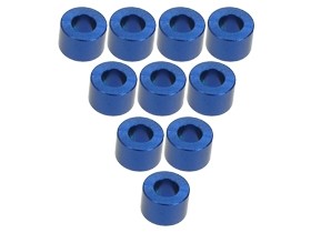 3RACING 3RAC-WF340 Aluminium M3 Flat Washer 4.0mm (10 Pcs) For 1/10 RC Car - 3RAC-WF340/BU
