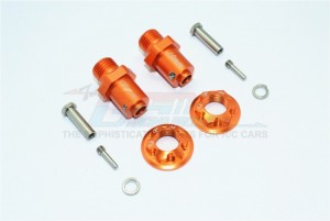 GPM TRX410/17X19 ALUMINUM 17MM HEX ADAPTERS FOR FRONT/REAR 1/10 TRX4 DEFENDER TRAIL CRAWLER - Orange - TRX410/17X19-OR