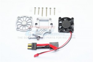 GPM TRX4051FAN ALUMINUM MOTOR COOLING FAN WITH EASY SWITCH 1/10 ELECTRIC 4WD TRX4 DEFENDER TRAIL CRAWLER - Gun silver - TRX4051FAN-GS