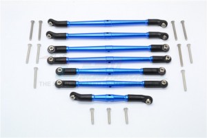 ALUMINIUM ADJUSTABLE UPPER & LOWER SUSPENSION LINKS 1/10 TRX4 DEFENDER TRAIL CRAWLER - Blue - TRX4160-B-BEBK