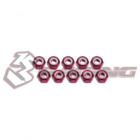 4mm Aluminum Lock Nuts (10 Pcs) - 3RAC-N40/RE