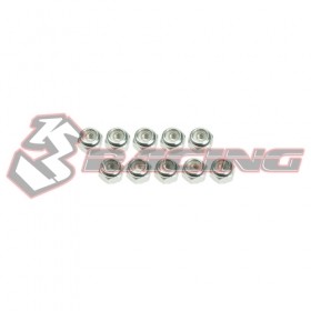 4mm Aluminum Lock Nuts (10 Pcs) - 3RAC-N40/SI