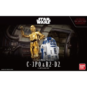 Star Wars The Last Jedi C-3PO & R2-D2 1/12 Scale Plastic Model - C-3PO-R2-D