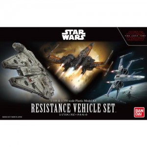 BANDAI 219769 Star Wars / Last Jedi Resistance Vehicle Set 1/144 and 1/350 Scale Plastic Model - 219769