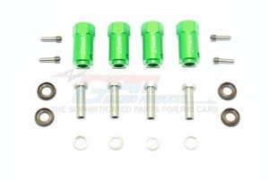 GPM TRX4010/23MM ALUMINUM HEX ADAPTERS 23MM THICK 1/10 ELECTRIC 4WD TRX4 DEFENDER TRAIL CRAWLER - Green - TRX4010/23MM-G