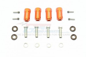 GPM TRX4010/23MM ALUMINUM HEX ADAPTERS 23MM THICK 1/10 ELECTRIC 4WD TRX4 DEFENDER TRAIL CRAWLER - Orange - TRX4010/23MM-OR