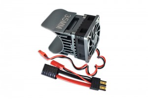 GPM TRX4018FAN ALUMINUM 35MM MOTOR HEATSINK WITH COOLING FAN 1/10 ELECTRIC 4WD TRX4 DEFENDER TRAIL CRAWLER - Gun silver - TRX4018FAN-GS