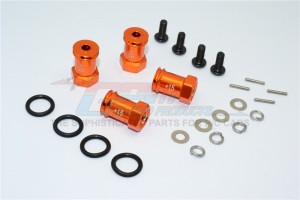 GPM ERV010/+15MM ALLOY HEX ADAPTOR +15MM TRAXXAS 1/16 MINI E-REVO - Orange - ERV010/+15MM-OR