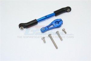 GPM TRX416025 ALUMINUM SERVO HORN WITH STEERING LINK 1/10 ELECTRIC 4WD TRX4 DEFENDER TRAIL CRAWLER - Blue - TRX416025-B