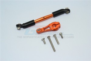 GPM TRX416025 ALUMINUM SERVO HORN WITH STEERING LINK 1/10 ELECTRIC 4WD TRX4 DEFENDER TRAIL CRAWLER - Orange - TRX416025-OR