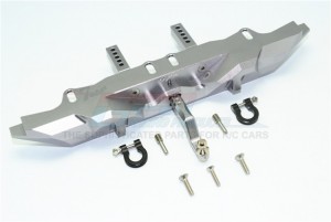 ALUMINIUM REAR BUMPER WITH D-RINGS 1/10 ELECTRIC 4WD TRX4 DEFENDER TRAIL CRAWLER - Gun silver - TRX4330RA-GS