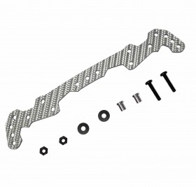 3RACING M4WD-12 Carbon Wide Front Plate For AR Chassis TAMIYA MINI 4WD - Silver - M4WD-12_SG