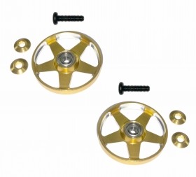 19mm Aluminum Ball -Race Rollers ( Ringless-Light weight ) TAMIYA MINI 4WD - Gold - M4WD-40/GO