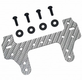 Silver Carbon Wide Rear Multi Roller Plate (S) TAMIYA MINI 4WD - M4WD-42/SG