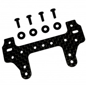 Silver Carbon Wide Rear Multi Roller Plate (S) TAMIYA MINI 4WD - M4WD-42/WO