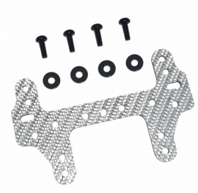 Silver Carbon Wide Rear Multi Roller Plate (M) TAMIYA MINI 4WD - M4WD-43/SG