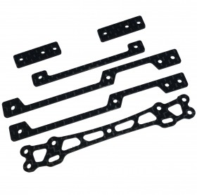 Silver Carbon Chassis surrounding set For MA-MS TAMIYA MINI 4WD - M4WD-46/WO