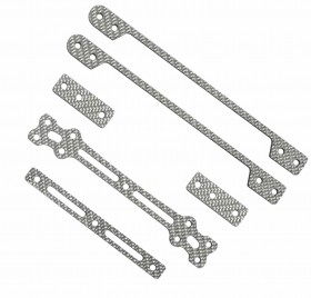 Silver Carbon Chassis surrounding set For AR TAMIYA MINI 4WD - M4WD-47/SG